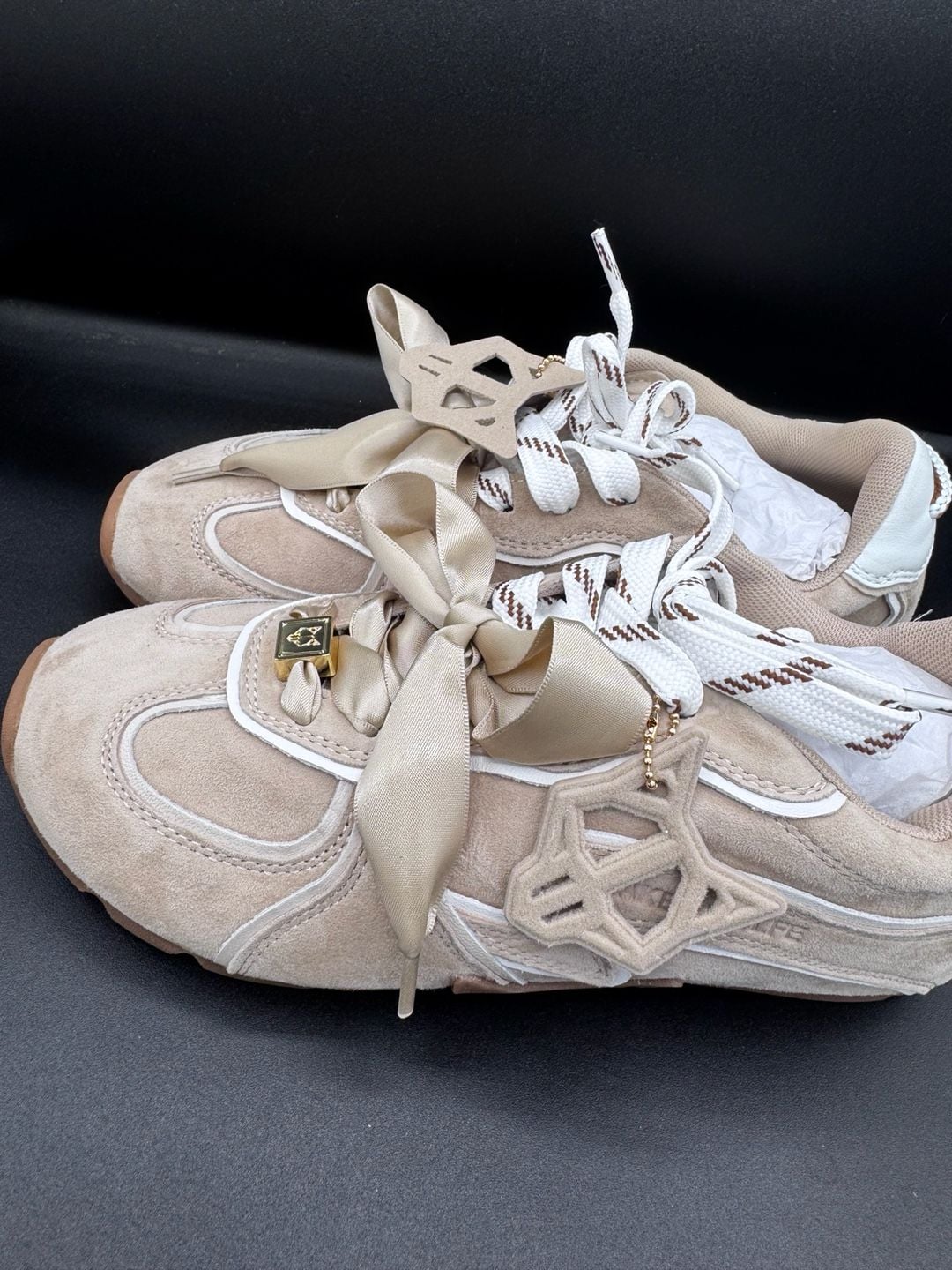Naked Wolfe Adored Sneaker In Off White Suede — image 5 of 8